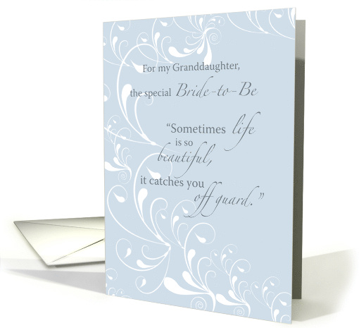 Granddaughter Bridal Shower Bride to Be Wedding card (205822)