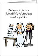 Thank You for Wedding Cake Stick Figure card
