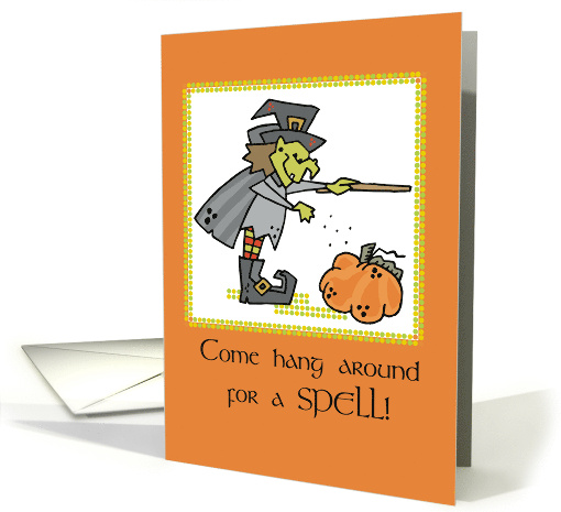 Happy Halloween with Witch and Pumpkin card (234260)