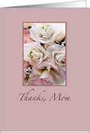 Thank You for Mother of the Bride with Wedding Roses card