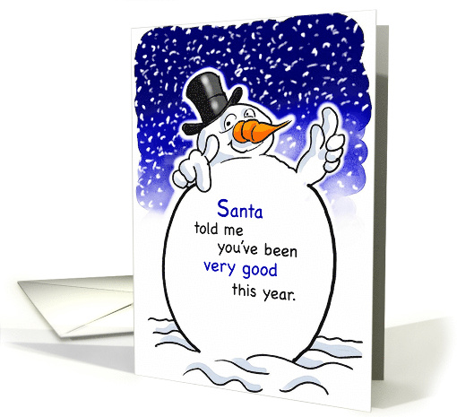 Snowman Santa Christmas Humor Holiday card (255356)