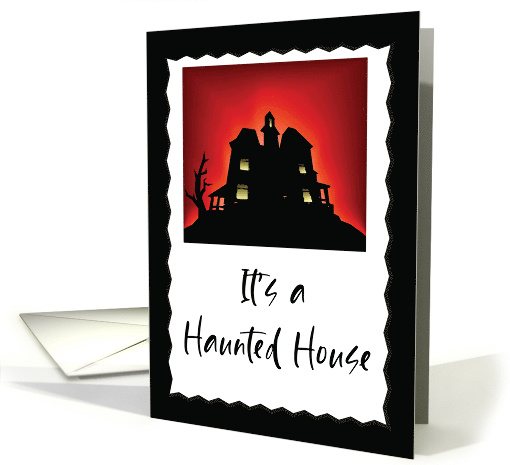 Halloween Party Invitation with Haunted House card (264056)