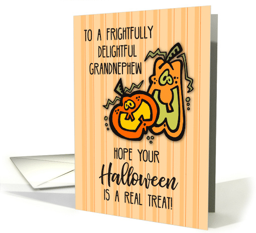 Grandnephew Pumpkins Halloween Holiday card (264342)