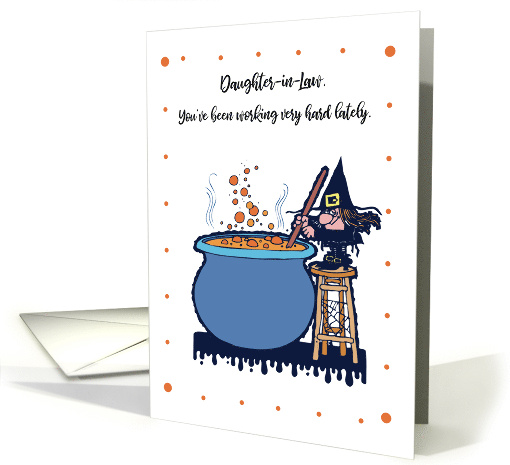 Daughter In Law Funny Halloween Witches Brew card (269699)