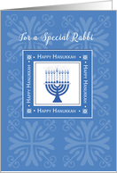 Happy Hanukkah to Rabbi Candles card