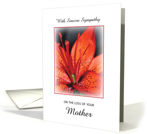 Loss of Mother Sympathy Red Flowerr card (297851)