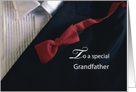Grandfather Thank You With Red Tie and Black Tuxedo card
