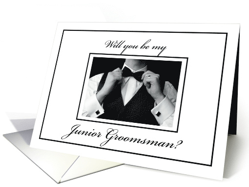 Will you be my Junior Groomsman Black and White Collection... (313066)
