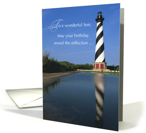 Birthday to Son with Lighthouse and Nautical Ocean card (314806)