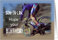 Son in law Birthday with Mountain Bike Sports card