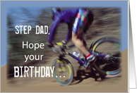 Step Dad Birthday with Mountain Bike card