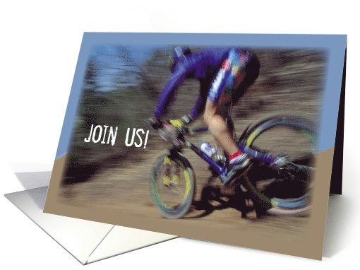 Ride Invitation with Mountain Bike Sport Nature Fun card (321292)