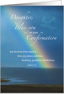 Daughter Confirmation Congratulations with Rainbow and Dove card