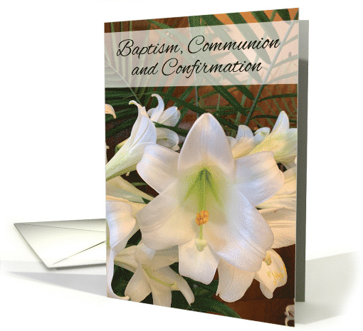 Baptism Communion Confirmation RCIA Congratulations with Cross card