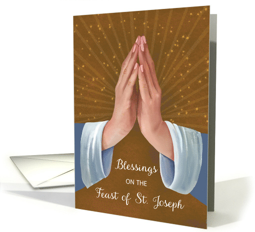Feast of St.Joseph Blessings Praying Hands card (361901)