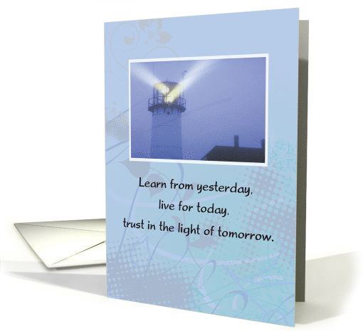12 Step Addiction Recovery Encouragement Lighthouse card (370648)
