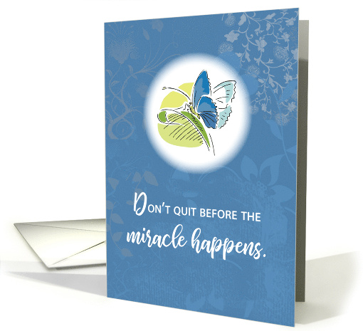 Butterfly on Leaf Recovery Encouragement for 12 Step Recovery card