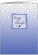 Keep it Simple Birthday Recovery 12 Step Addiction card