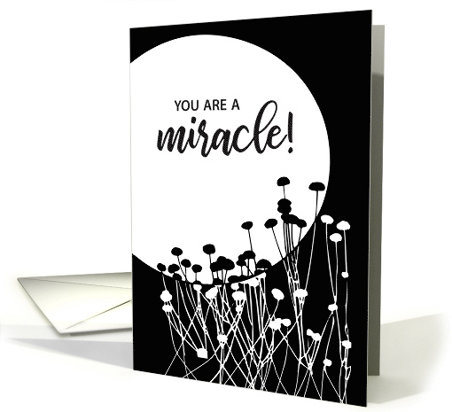 You Are a Miracle Birthday Recovery 12 Step Addiction Full Moon card