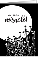 You Are a Miracle Birthday Recovery 12 Step Addiction Full Moon card