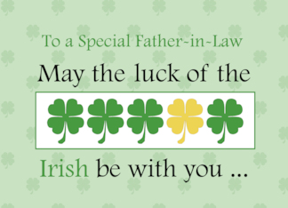 Father In Law Luck Of The Irish and Clovers St Patricks Day