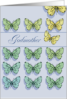 Godmother on Mothers Day With Rows of Butterflies card