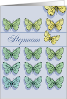 Stepmom on Mothers Day with Rows of Butterflies card