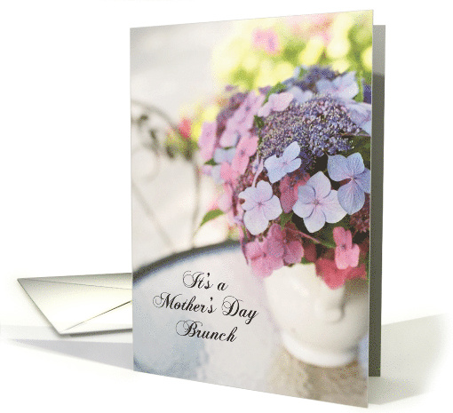 Mother's Day Brunch Invitation with Flowers on Table card (391255)