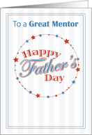 Mentor Fathers Day Baseball Holiday card