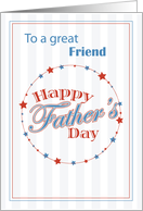 Friend Fathers Day Baseball Holiday card