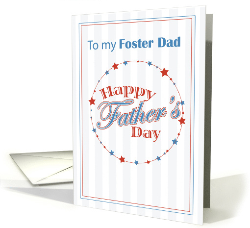 Foster Dad Fathers Day Baseball Holiday card (407067)
