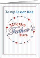 Foster Dad Fathers Day Baseball Holiday card
