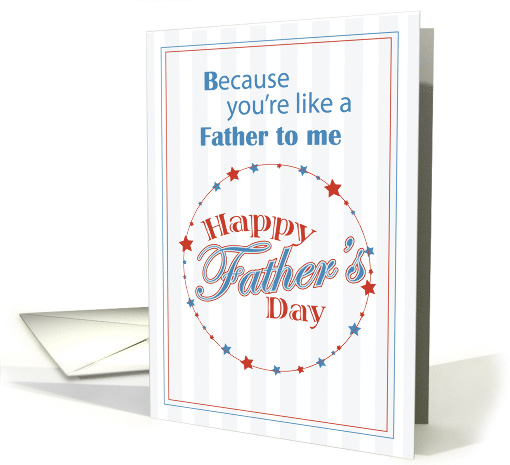 Like a Father to Me on Fathers Day Baseball Holiday card (407070)