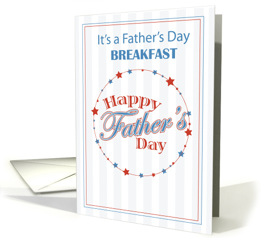 BREAKFAST Invitation Fathers Day Baseball card (407097)