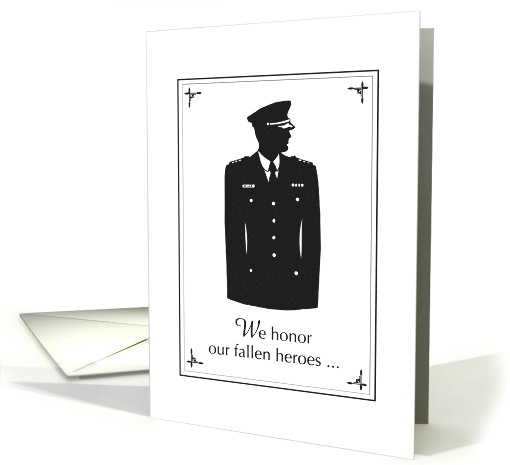 Honor our Fallen Heroes Police Uniform Black and White card (412898)