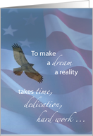 Thank You Service Project with Eagle and American Flag card