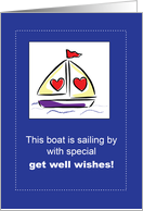 Ear Tube Surgery Feel Better with Sailboat card