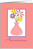 Flowers After Hysterectomy Get Well for Woman Pink card