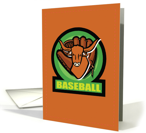 Congratulations Cheers Longhorn Baseball Orange card (430595)