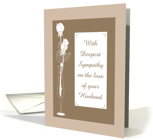 Husband Sympathy with White Roses card (434660)