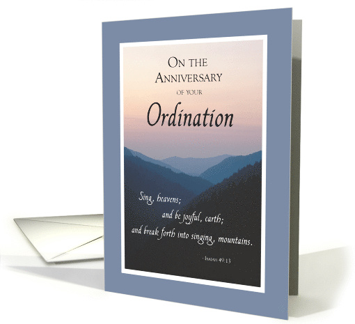 Anniversary of Ordination Congratulations with Mountains... (457802)
