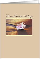 Pink Seashell 70th Birthday card
