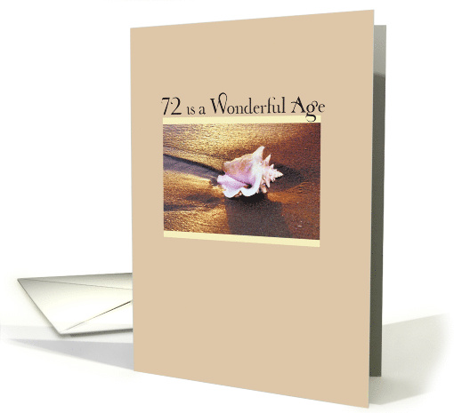 Pink Seashell 72nd Birthday card (457886)