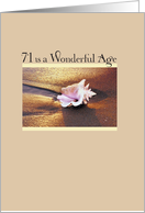 Pink Seashell 71st Birthday card