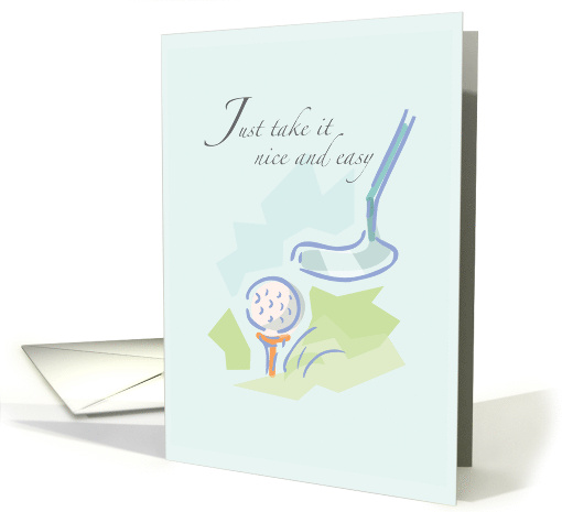 Golf Get Well with Golf Tee and Ball Sport card (465971)