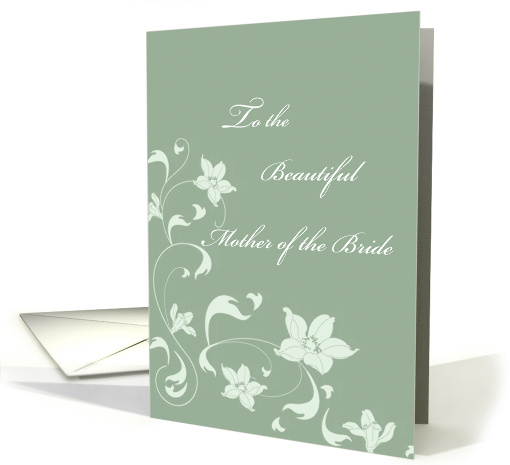 Floral Swirls Mother of the Bride Congratulations Wedding card