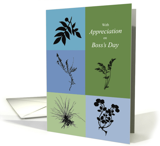 Boss Day Block Nature Print card (487422)