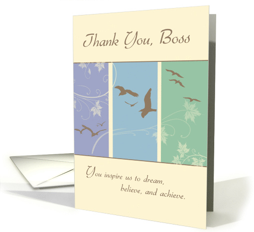 Thank You Boss on Boss Day with Birds card (487432)