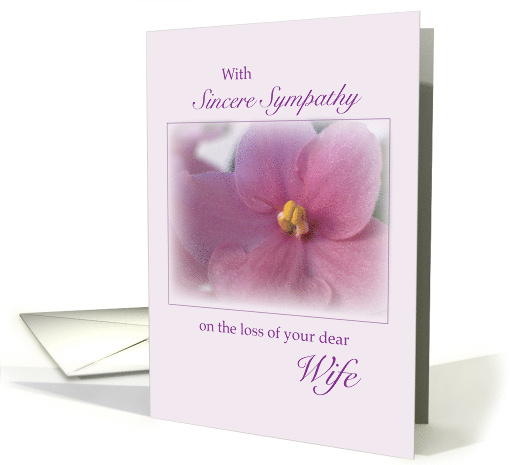 Loss of Wife Flower Sympathy Soft Violet card (527733)