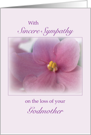 Loss of Godmother Sympathy Soft Violet Flower card